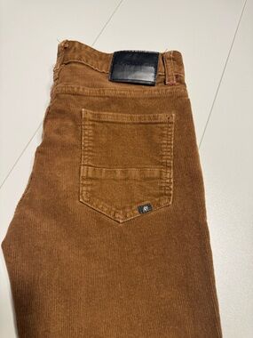 Aeropostale Men's Corduroy Pants in Brown with Black Patch
